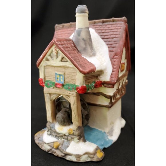 Cobblestone Corners MILLHOUSE Small Christmas Village waterwheel building 4.5"hi - Picture 4 of 7